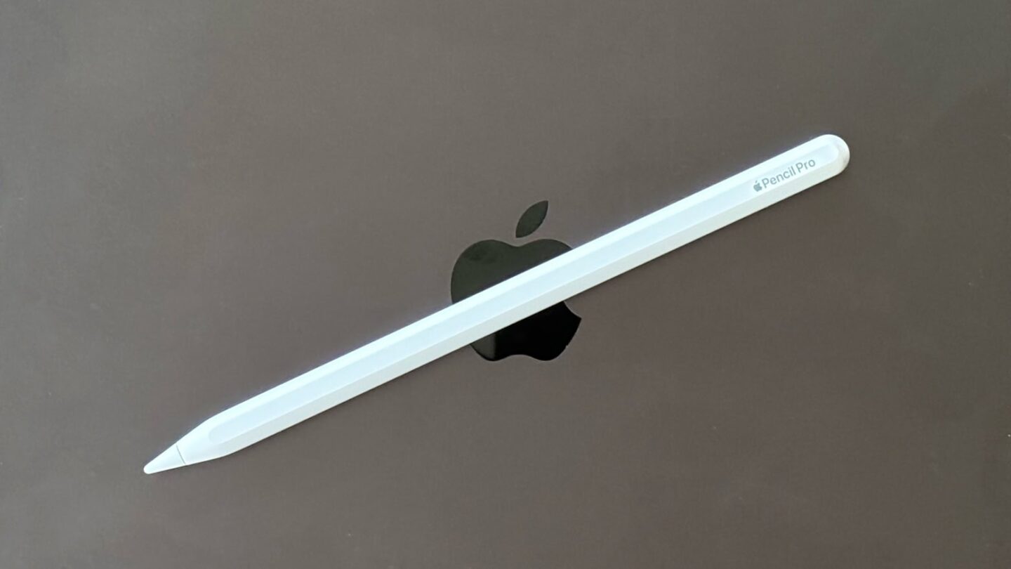 Apple Pencil Pro on Apple logo
