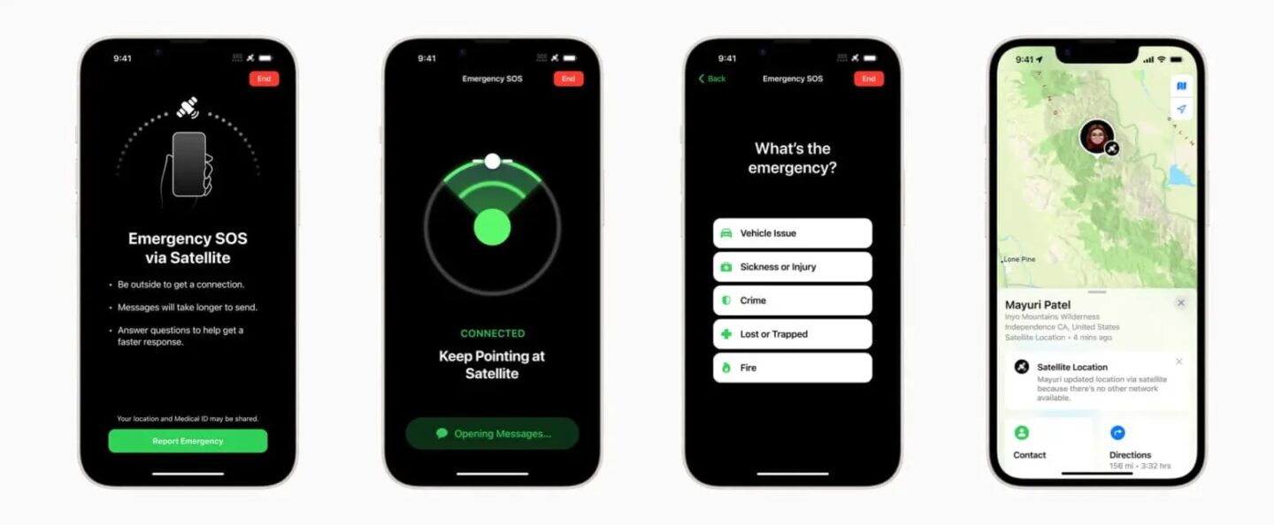 Apple Emergency SOS via satellite on iPhone
