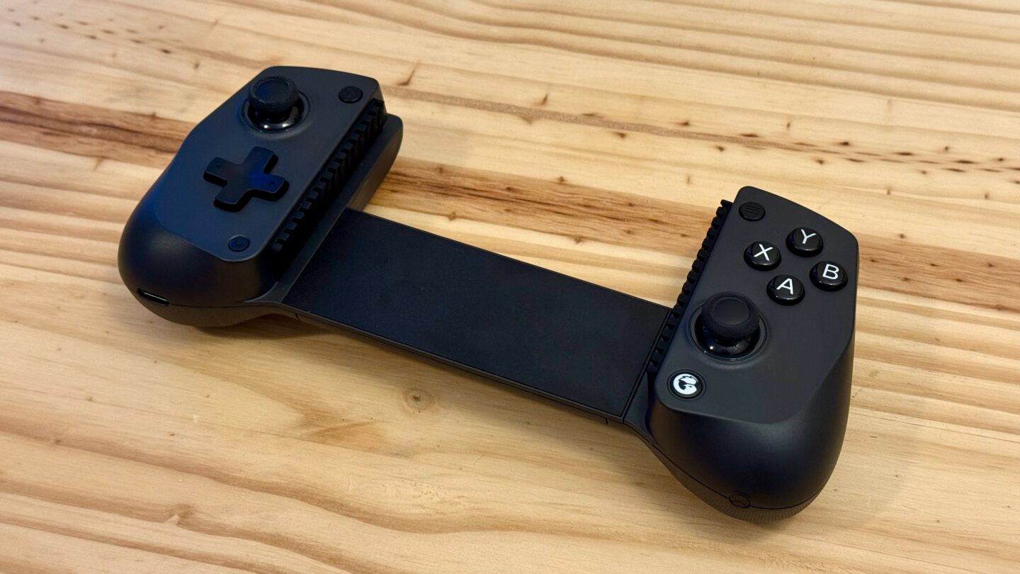 GameSir X5s on table GameSir X5s controller sitting on a pine table