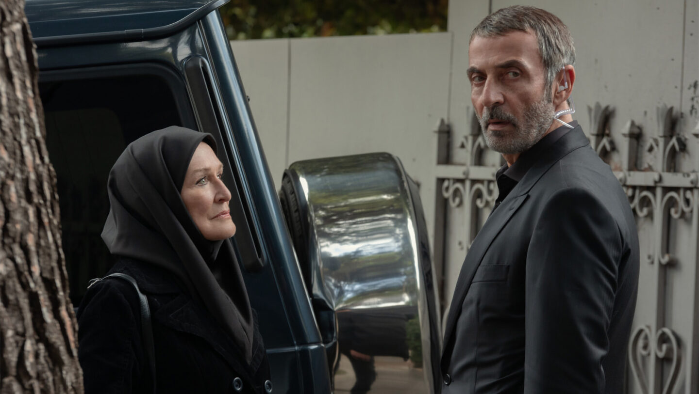 Glenn Close and Shaun Toub in Tehran