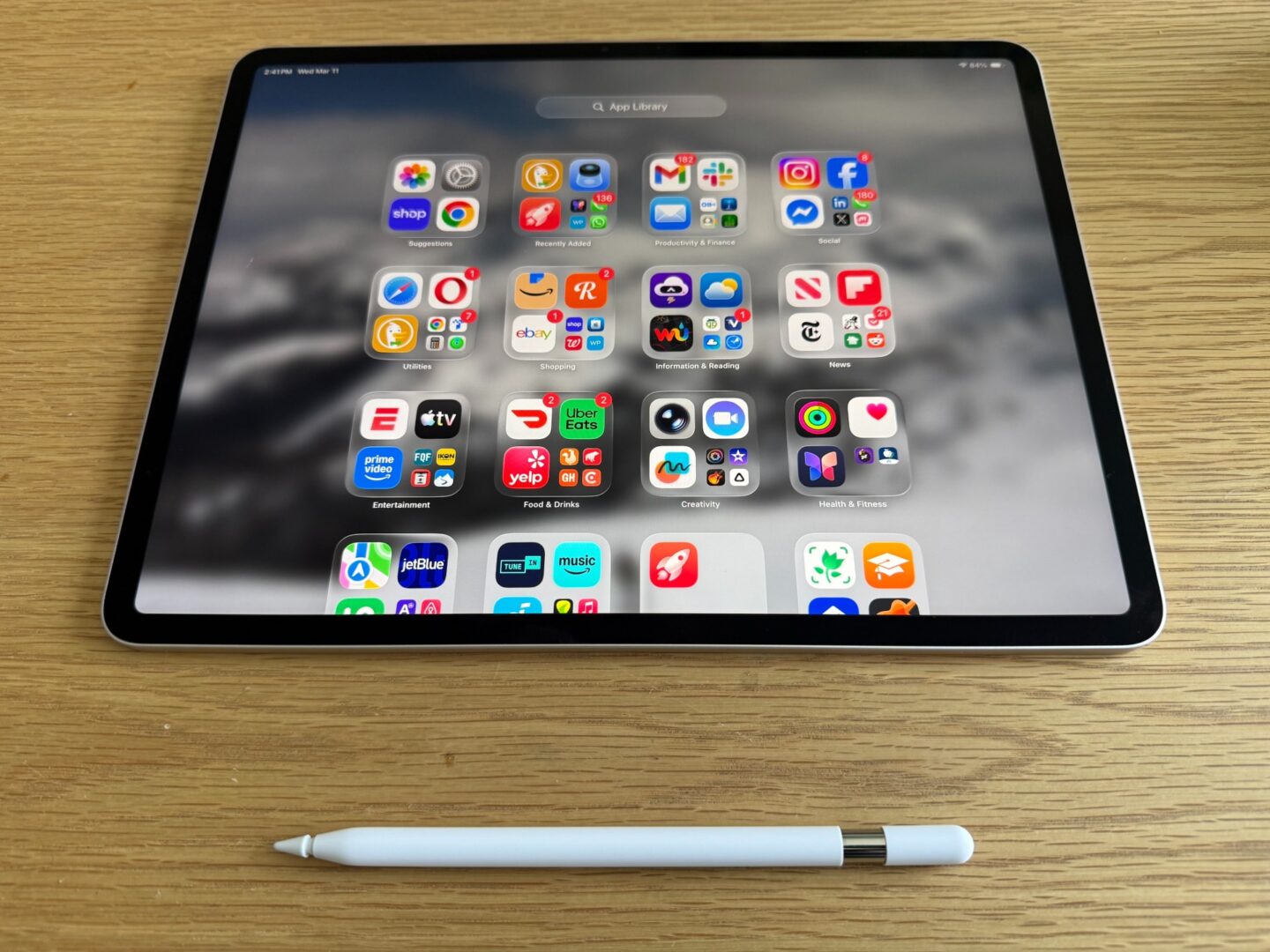 App Library on 13-inch M4 iPad Air
