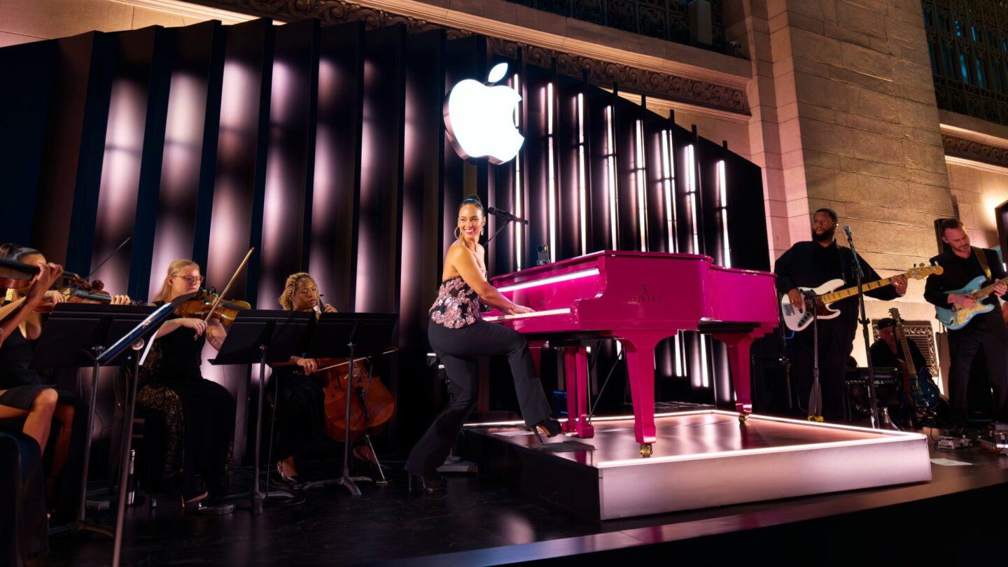 Alicia Keys at Grand Central for Apple's 50th