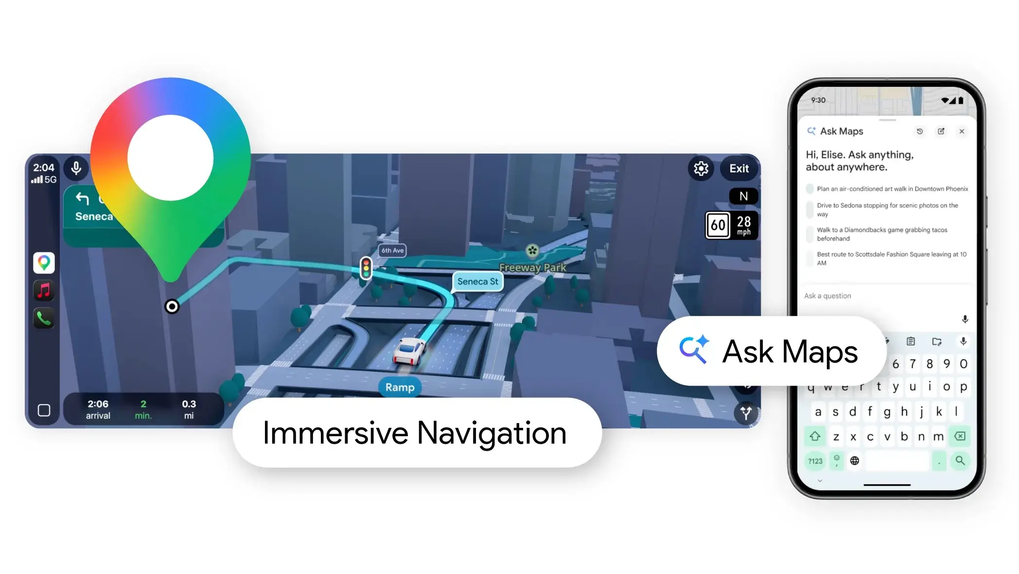 Google Maps navigation goes immersive with Gemini