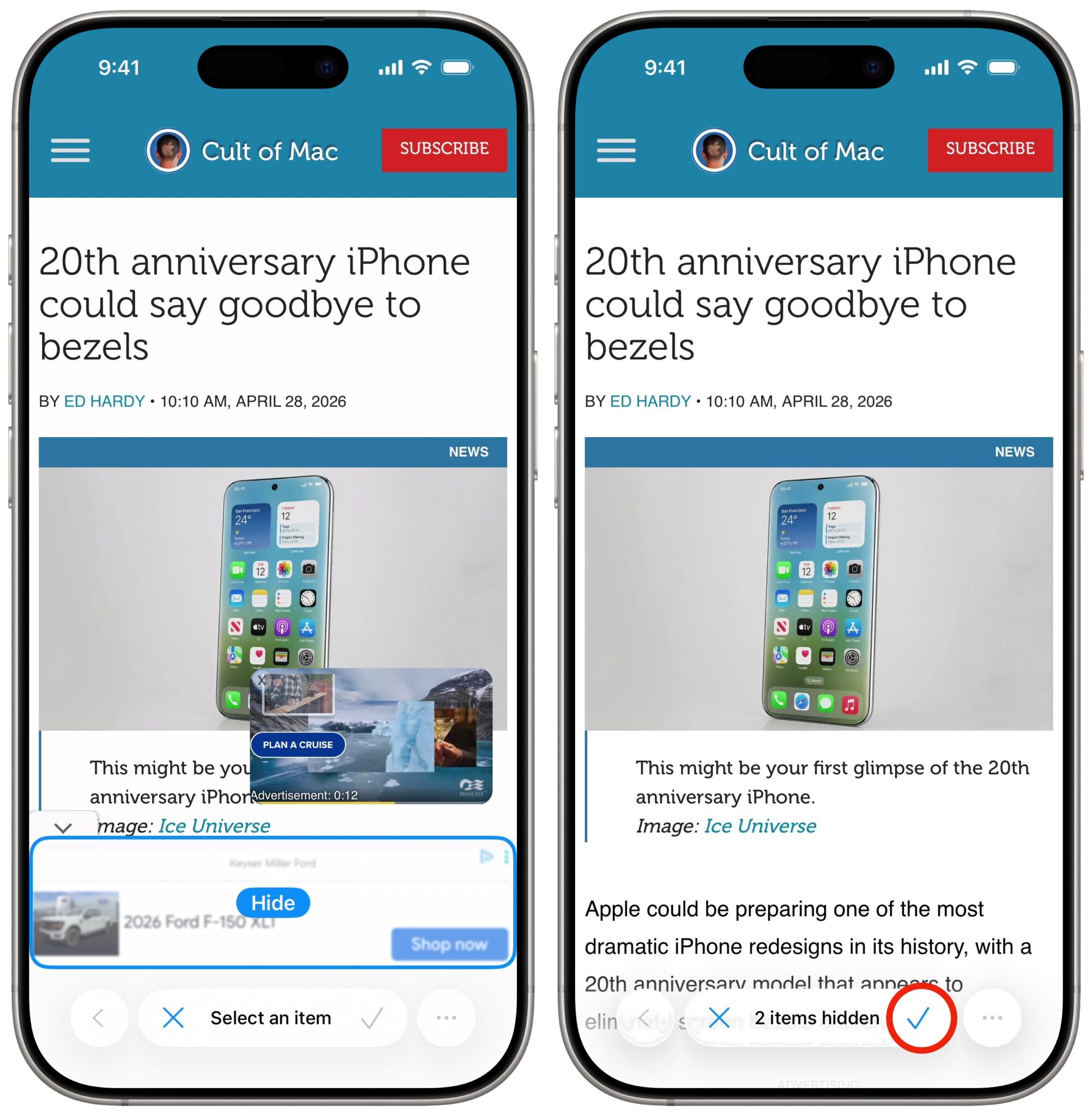 Add Distracting Remove ads on iPhone — and other distracting items in Safari | Cult of Mac
