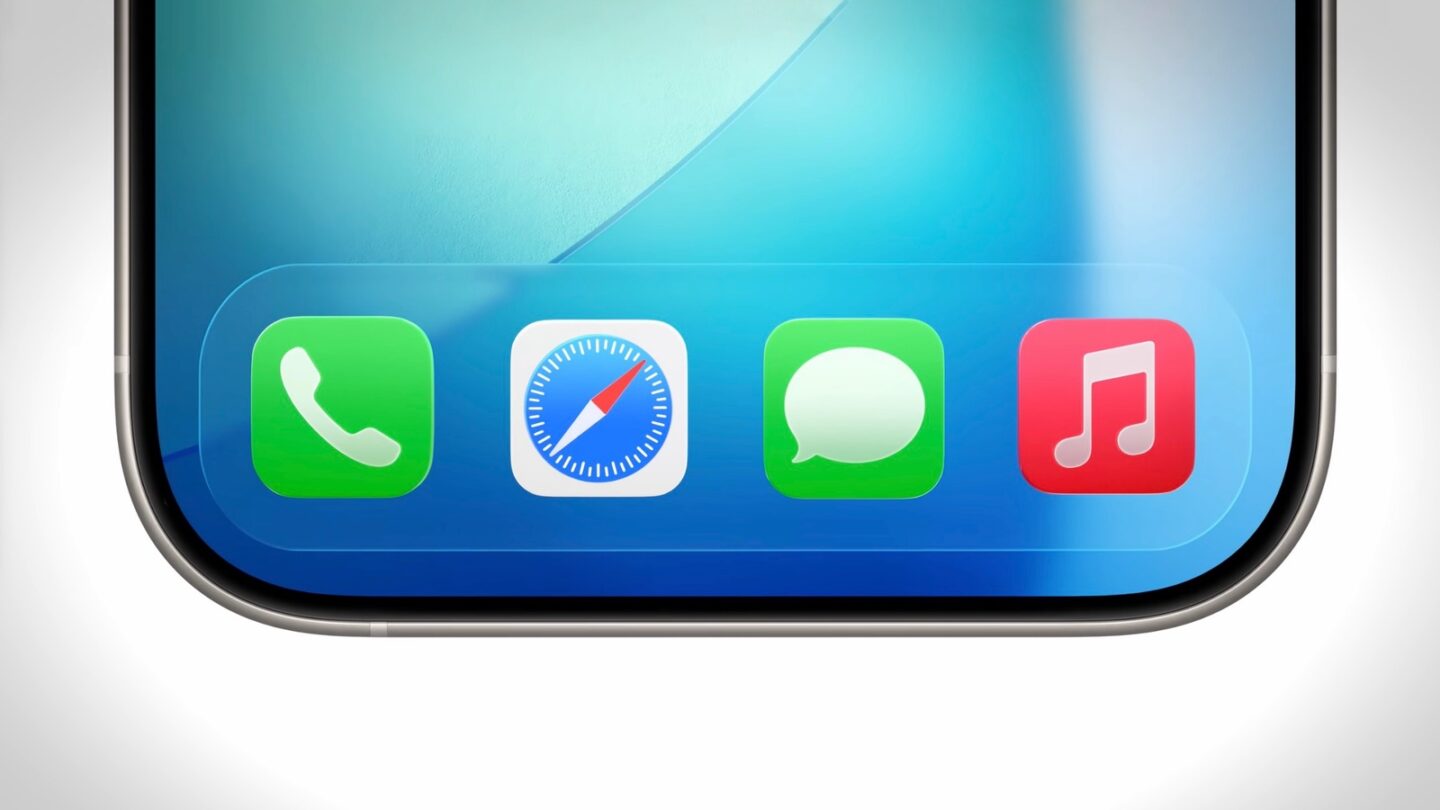 Liquid Glass iOS Dock Liquid Glass will apparently still be a major part of iOS 27.