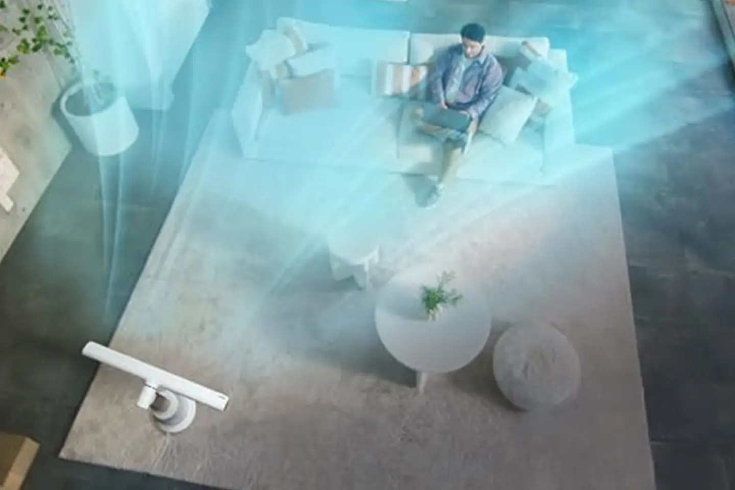 A bladeless fan cooling the entire space of the living area