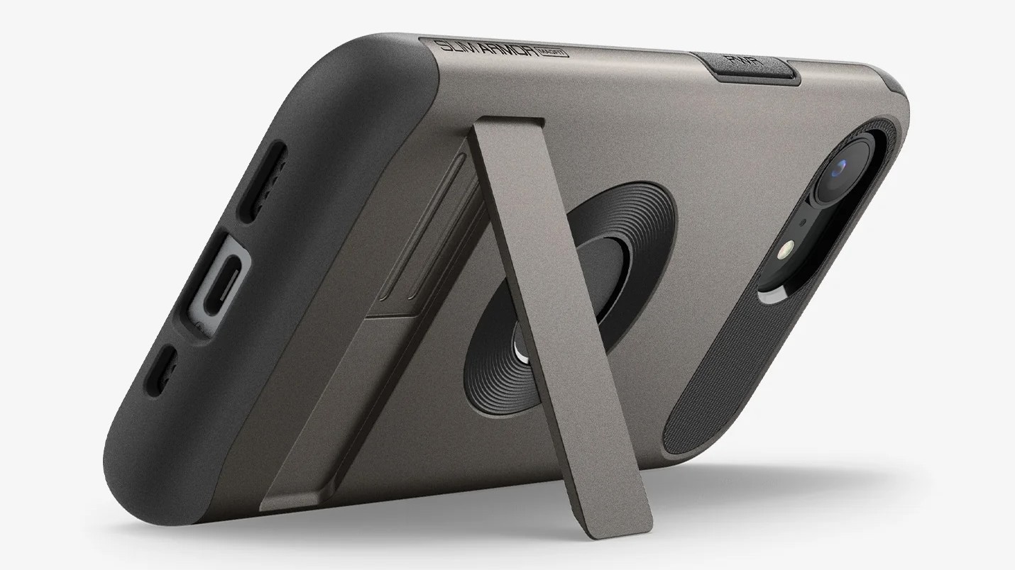 Spigen Slim Armor Mag Fit in gunmetal Spigen Slim Armor Mag Fit for iPhone 17e in gunmetal