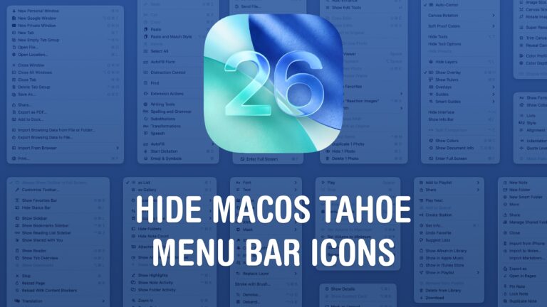 Graphic: Hide macOS Tahoe Menu Bar Icons