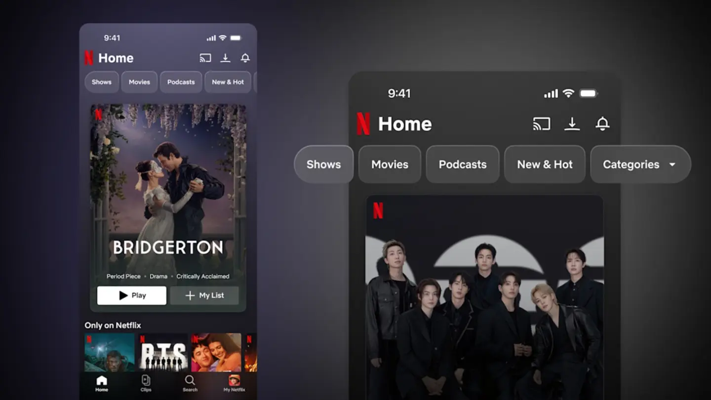 Netflix redesigner iPhone-appen med vertikal videofeed og ny navigation Post feature image