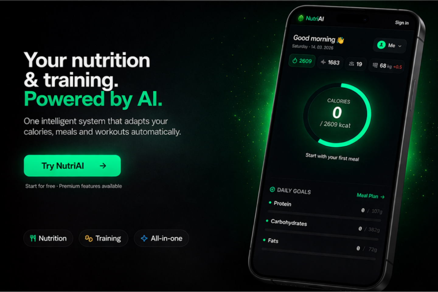 Promotional image for NutriAI