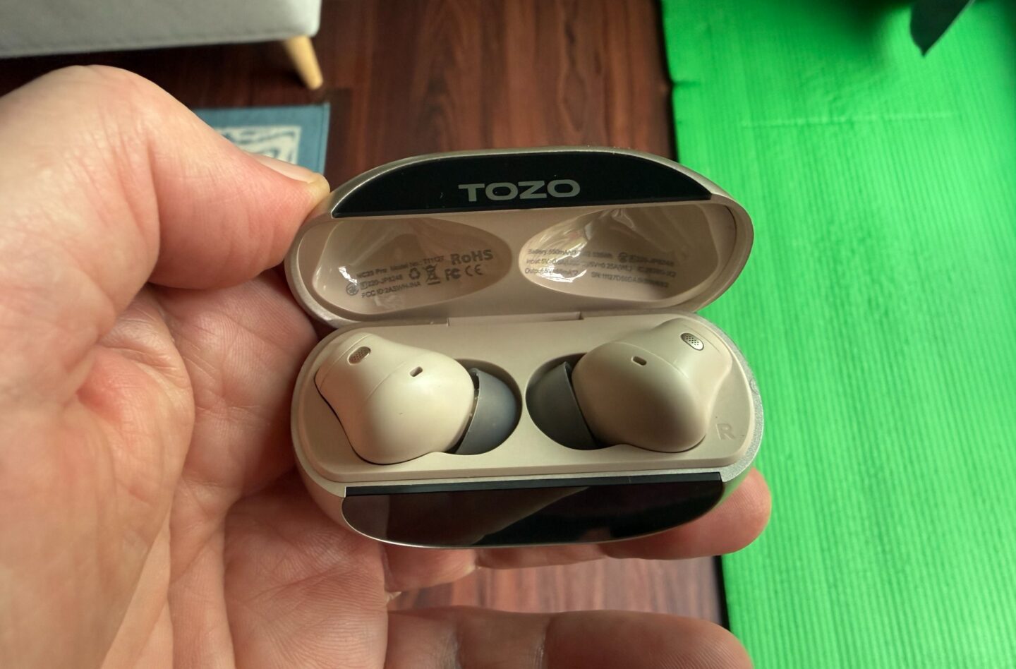 Tozo NC20 Pro earbuds in case