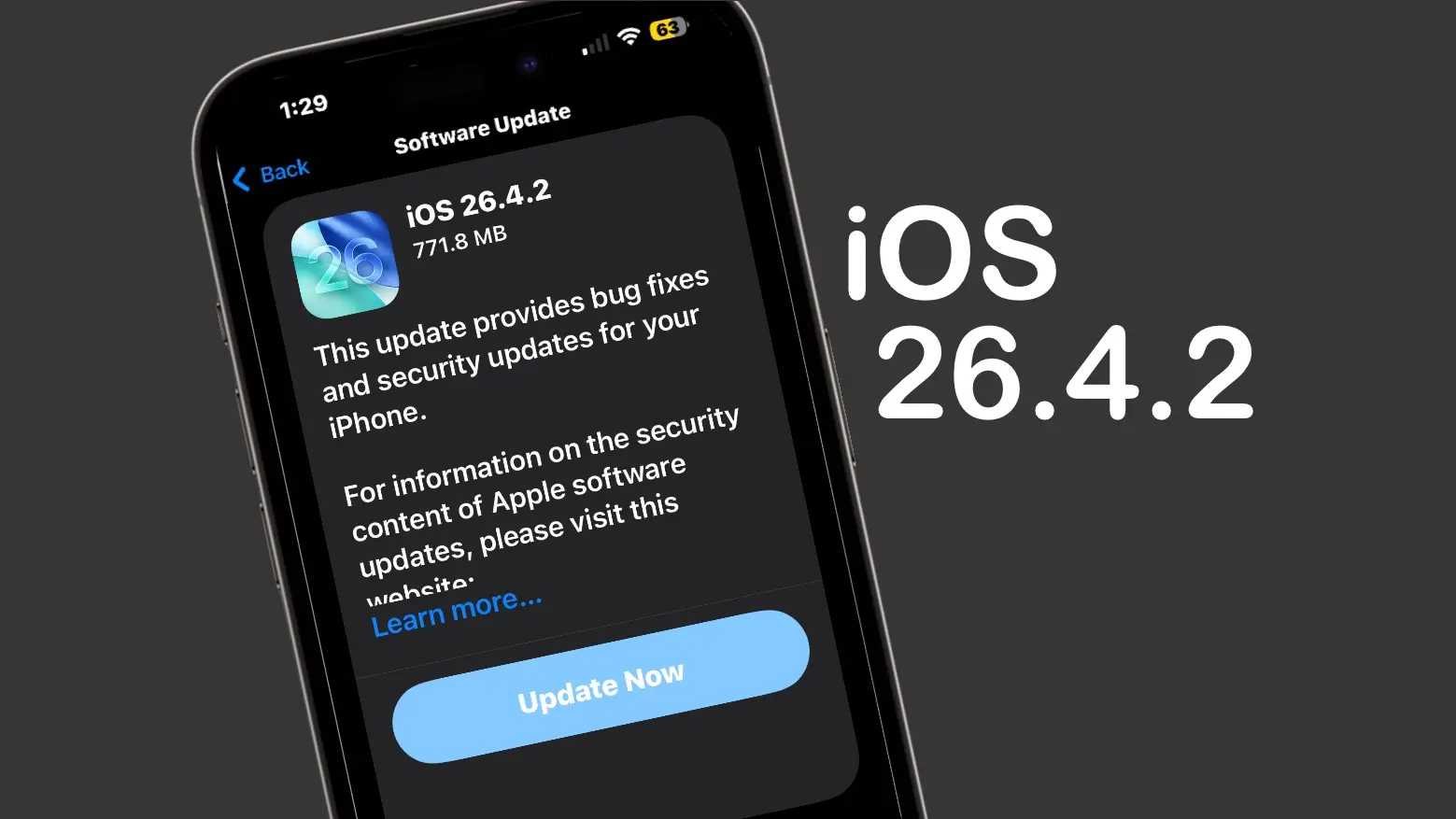 Apple releases fresh iOS update with focus on stability and security