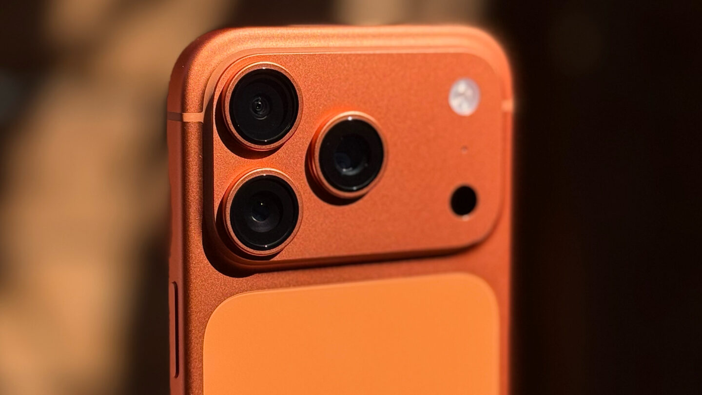iPhone 17 Pro in cosmic orange