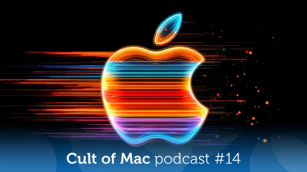 Apple logo with the words 