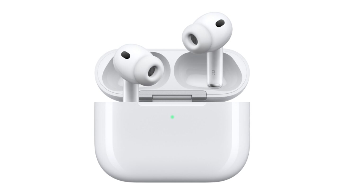 A photo of Apple AirPods used in a story about AirPods settings page revamp.