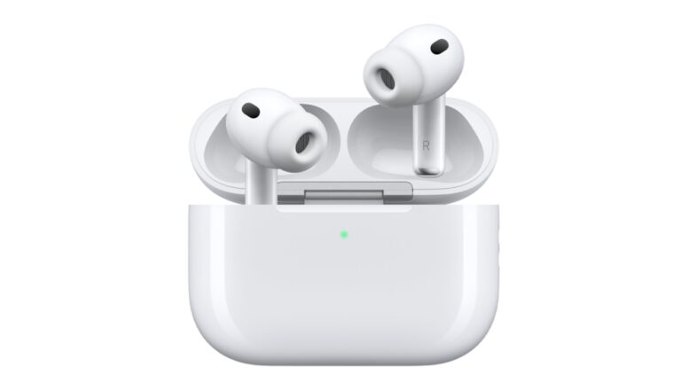 A photo of Apple AirPods used in a story about AirPods settings page revamp.