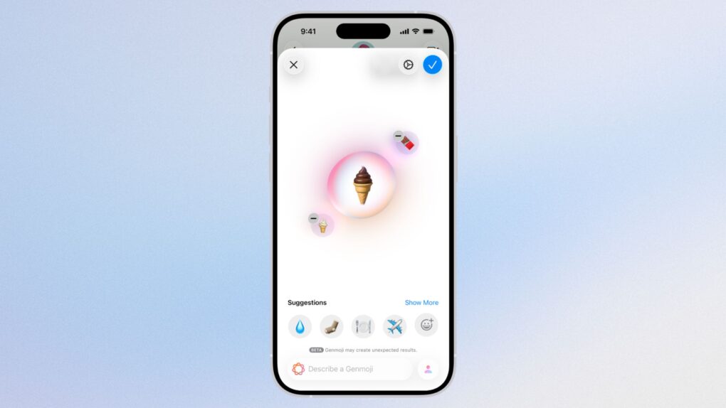 A photo of Apple's Genmoji used to illustrate a story about upgrades reportedly coming to the Apple Intelligence feature.