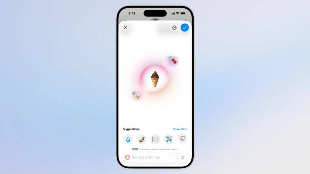 A photo of Apple's Genmoji used to illustrate a story about upgrades reportedly coming to the Apple Intelligence feature.