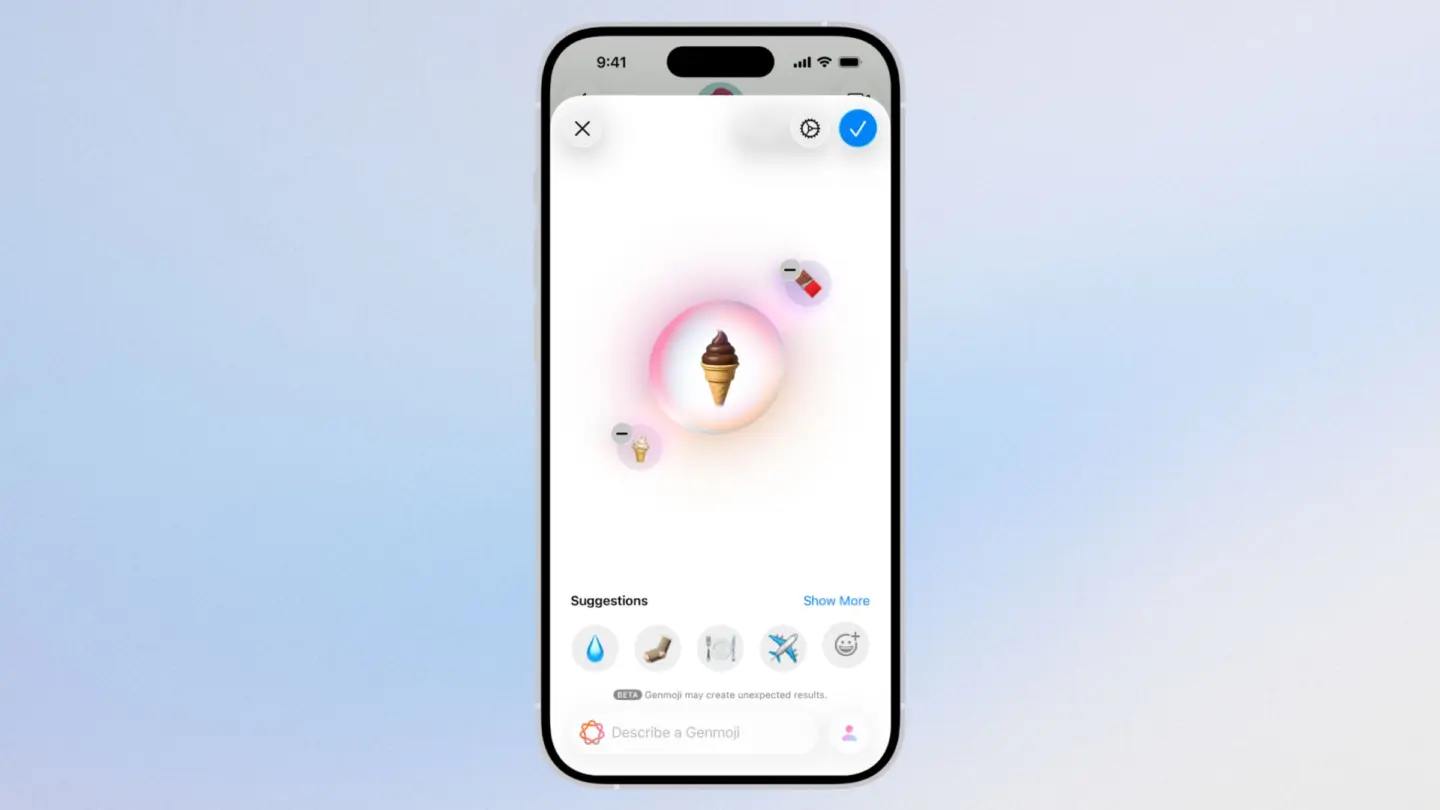 A photo of Apple's Genmoji used to illustrate a story about upgrades reportedly coming to the Apple Intelligence feature.