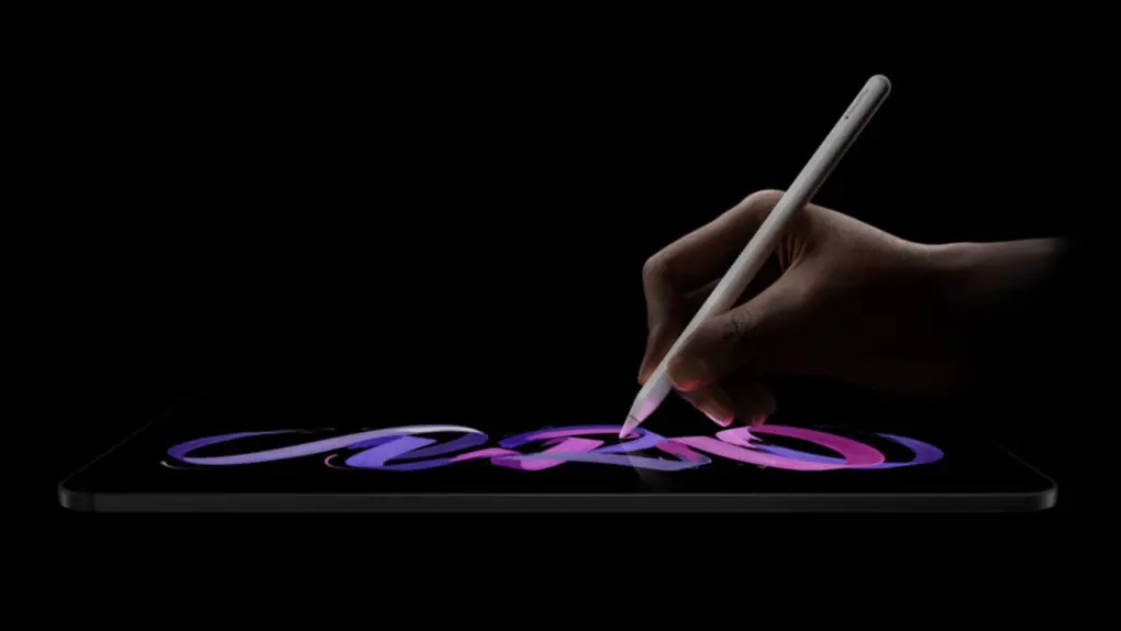 A picture of an iPad Pro with a person using an Apple Pencil, used in a story about Apple's nano-texture glass.