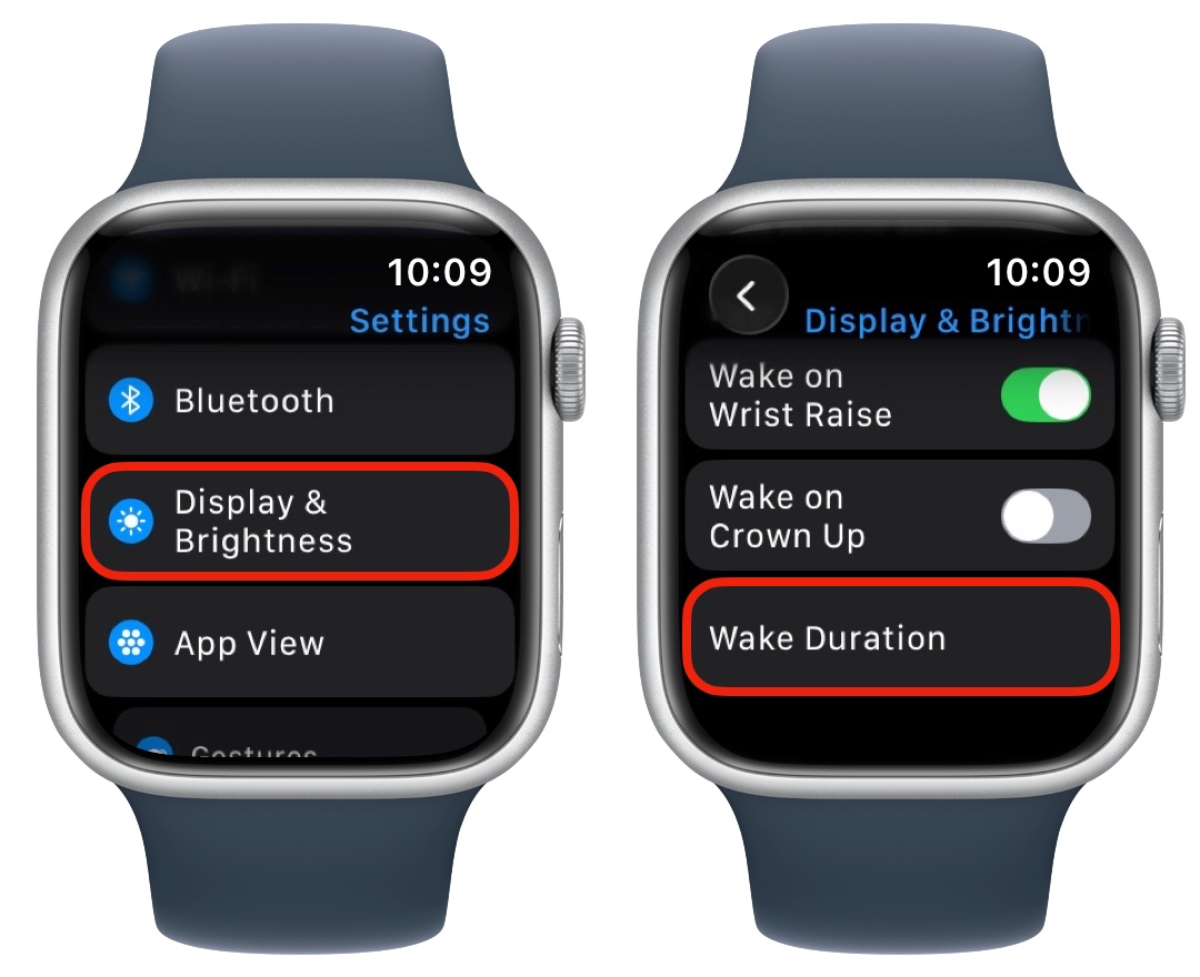 Change Wake Duration Wake Duration Apple Watch settings