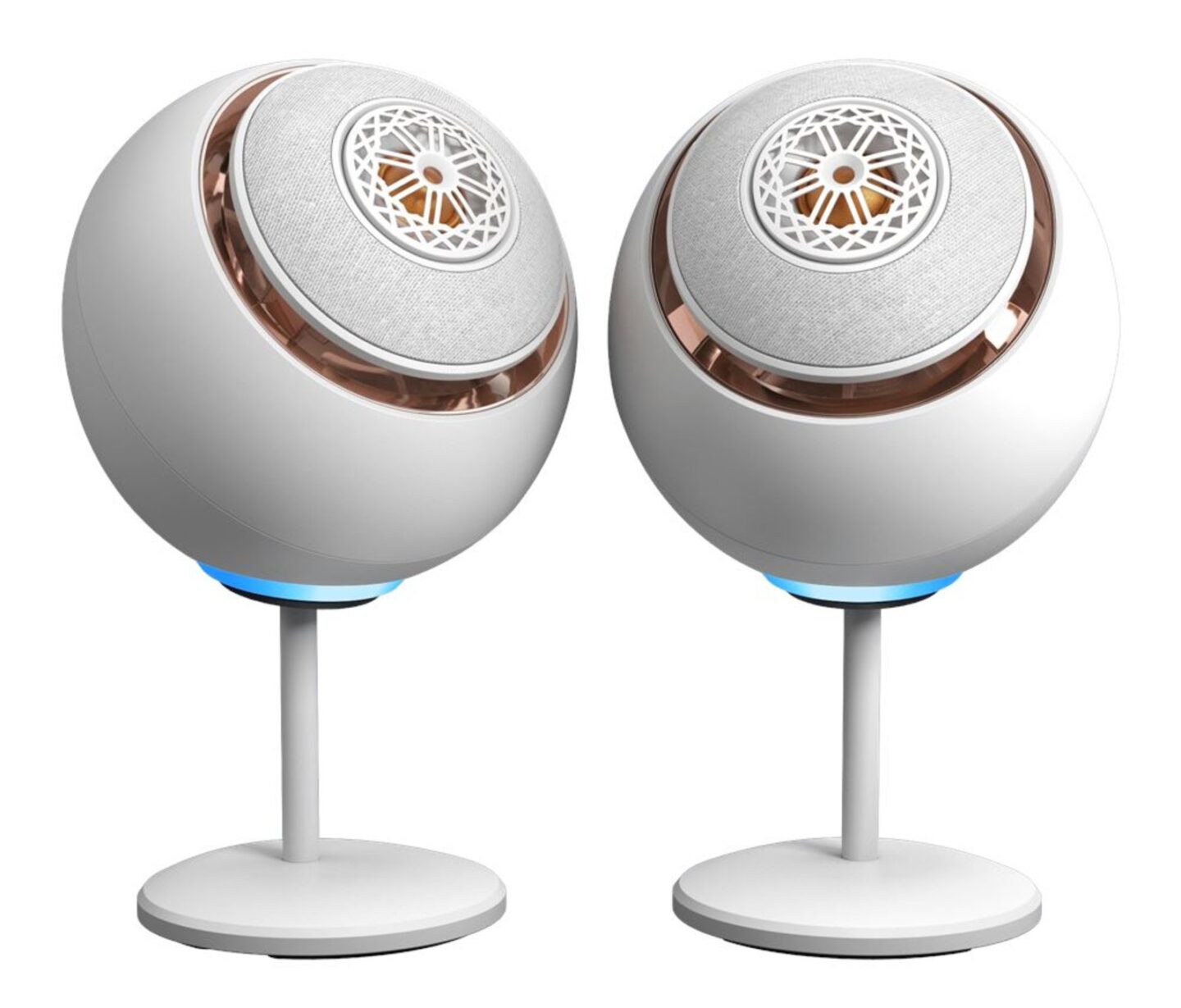 Creative Pebble Nova speakers on stands