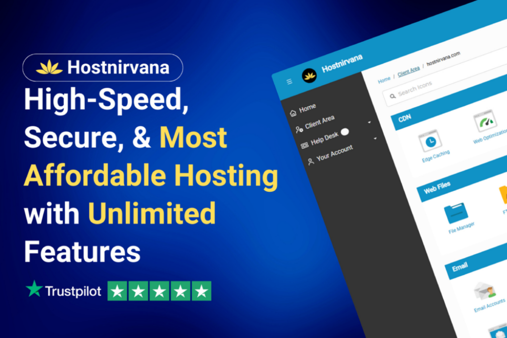 Promotional image for Hostnirvana website hosting deal