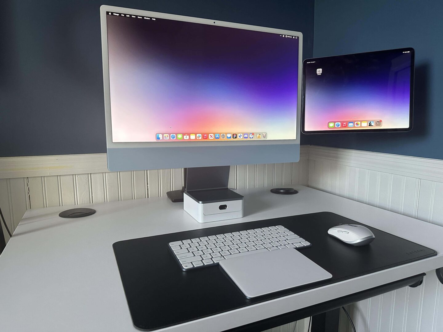 Sidecar iPad mounted next to monitor