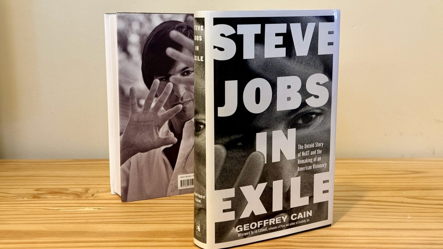 Steve Jobs in Exile and Apple The 50 Years Back Cover The front of Steve Jobs in Exile and the back of Apple: The First 50 Years