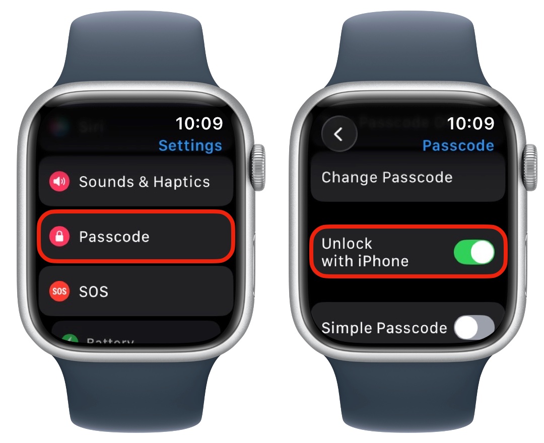 Unlock Apple Watch with iPhone Setting to unlock Apple Watch with iPhone