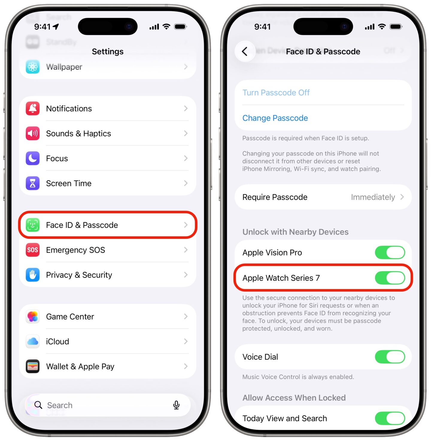Unlock iPhone with Apple Watch Setting to unlock your iPhone with Apple Watch
