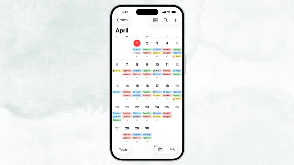 A screenshot of Apple Calendar app on an iPhone in a story about iOS 27's natural-language updates.