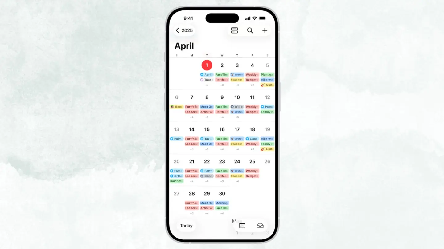 A screenshot of Apple Calendar app on an iPhone in a story about iOS 27's natural-language updates.
