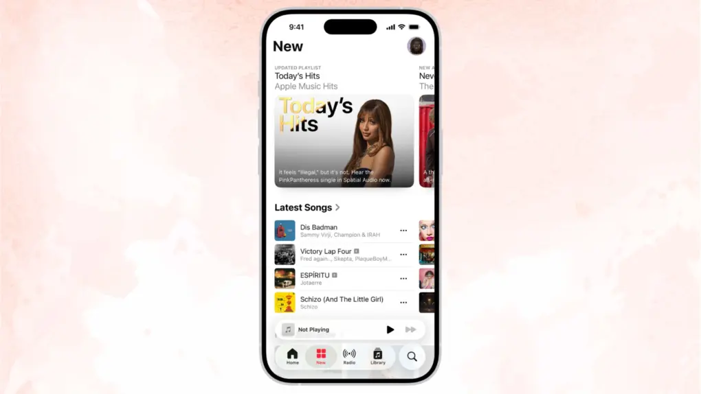 A photo of Apple Music on an iPhone used in a story about new features coming to the app with iOS 27.