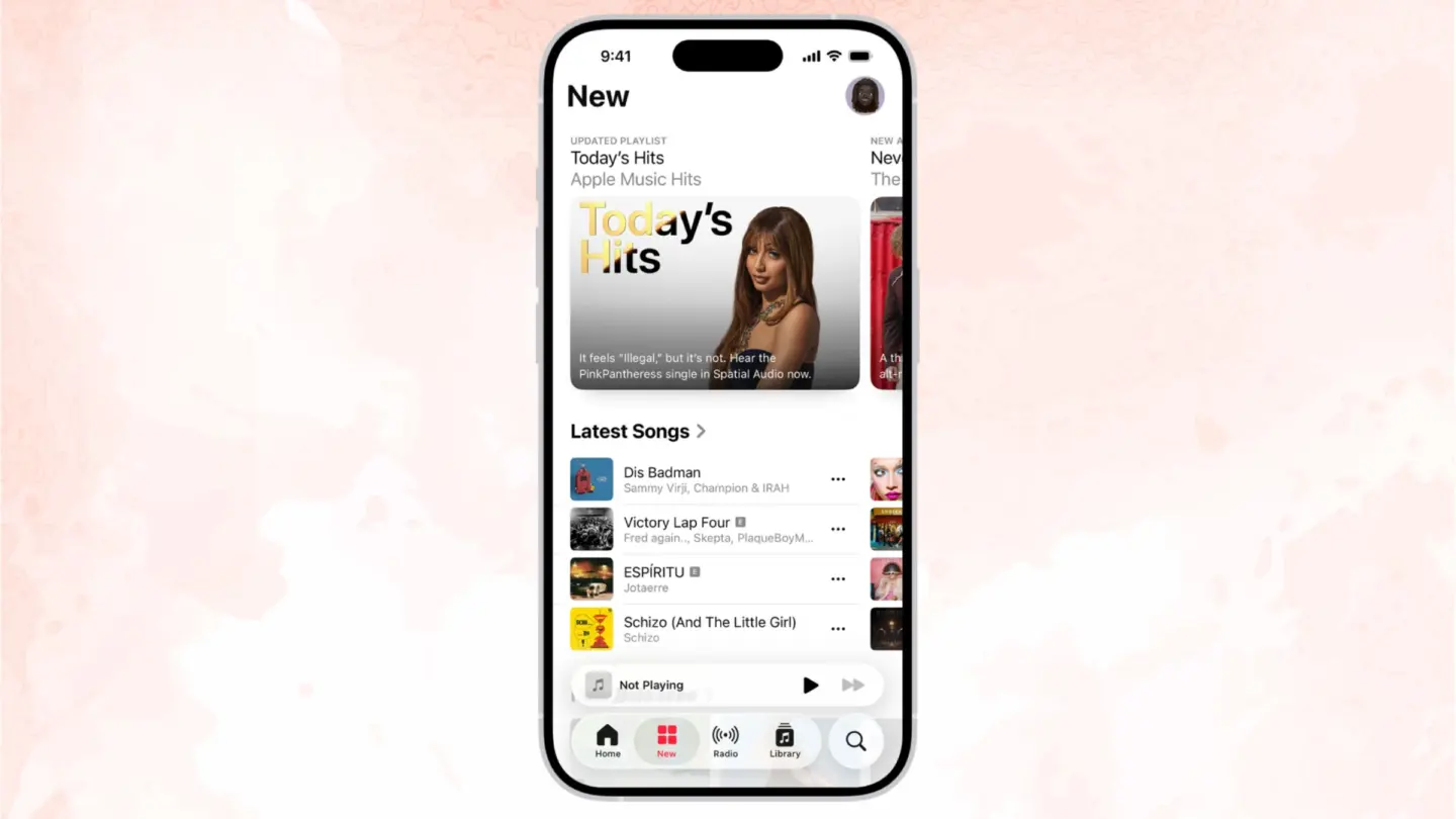 A photo of Apple Music on an iPhone used in a story about new features coming to the app with iOS 27.