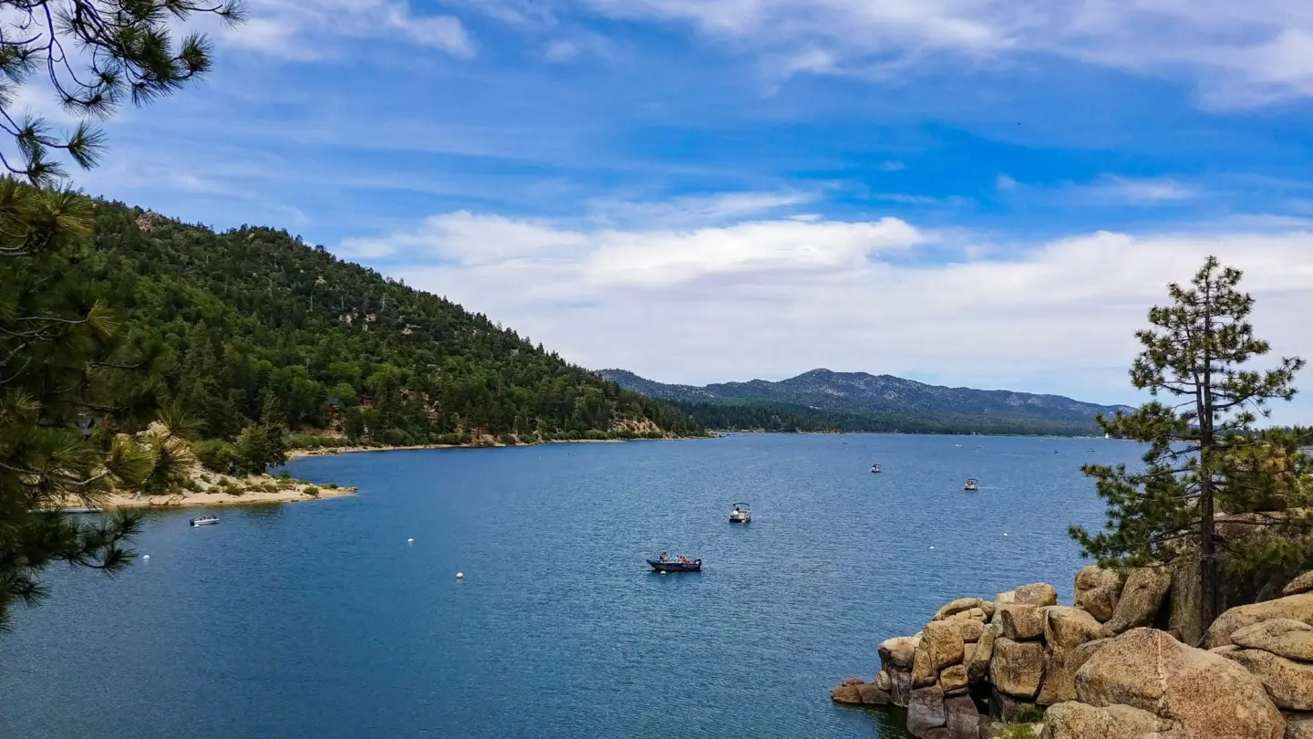 An image of California's Big Bear Lake, used to illustrate an article about what Apple will call macOS 27