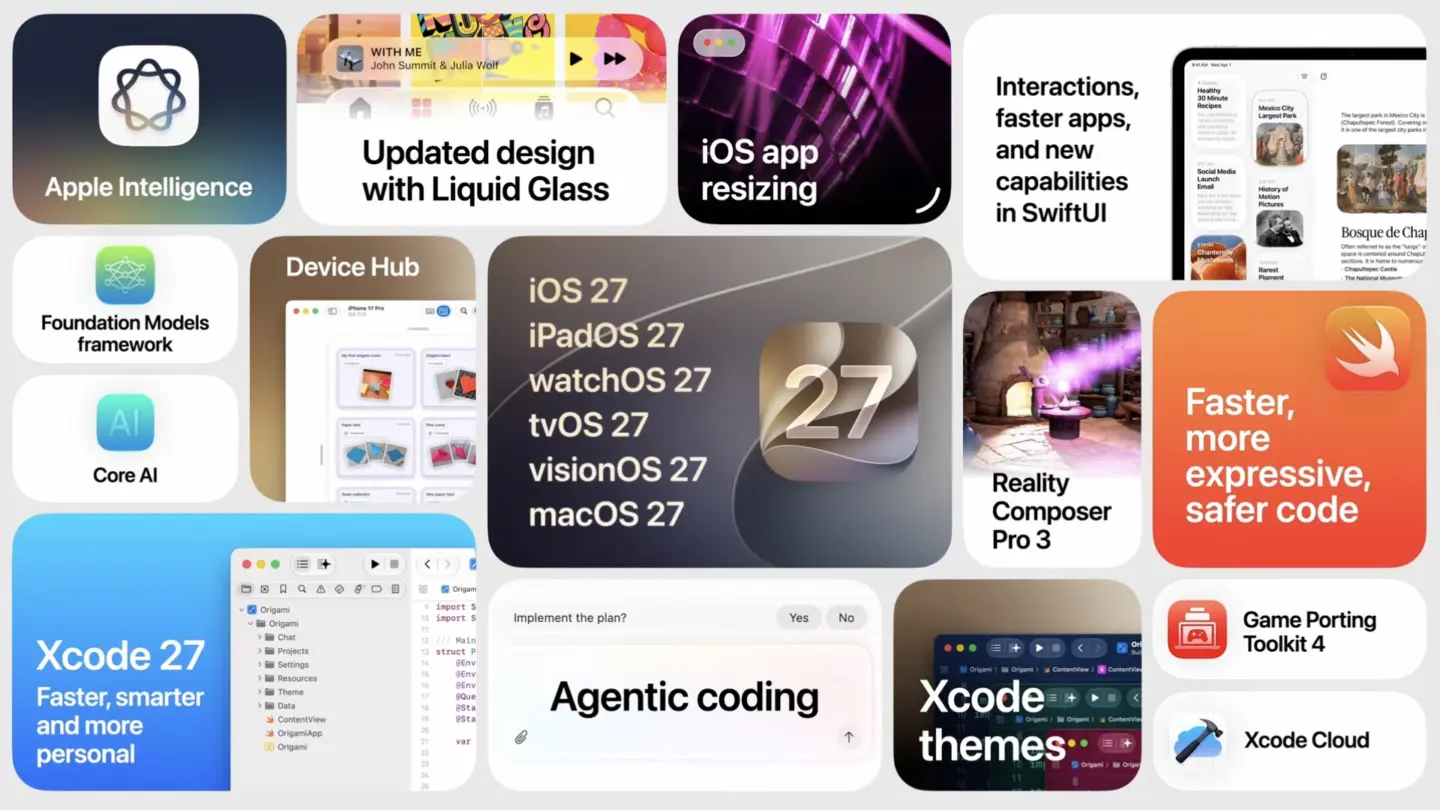 Developer features in the OS 27 releases