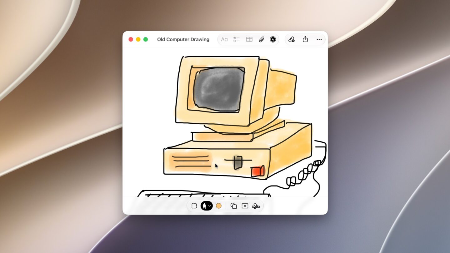 Markup on Mac Watercoloring a sketch on a Mac