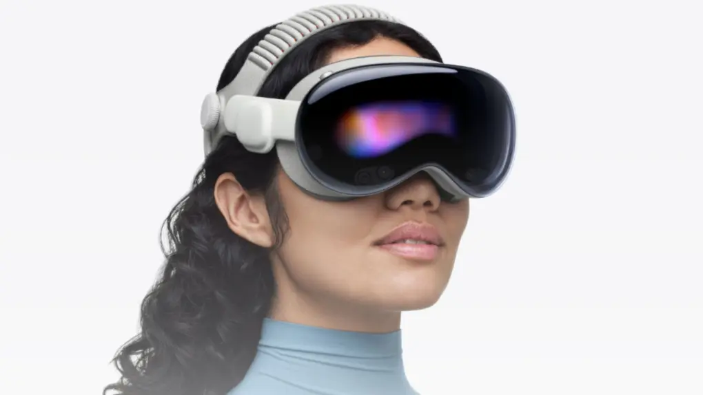 A photo of the Vision Pro, launched under Paul Meade by Apple in 2024.
