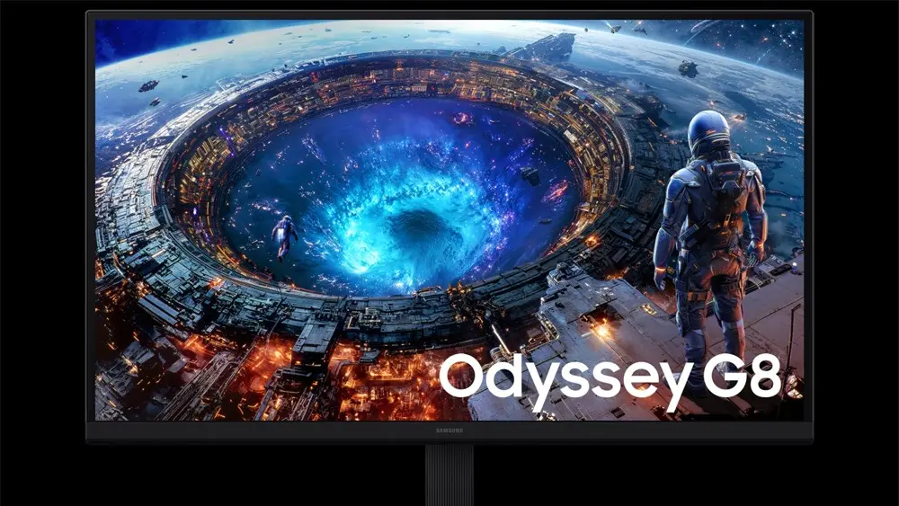 A photo of the Samsung Odyssey OLED G8 used in a story about the same.