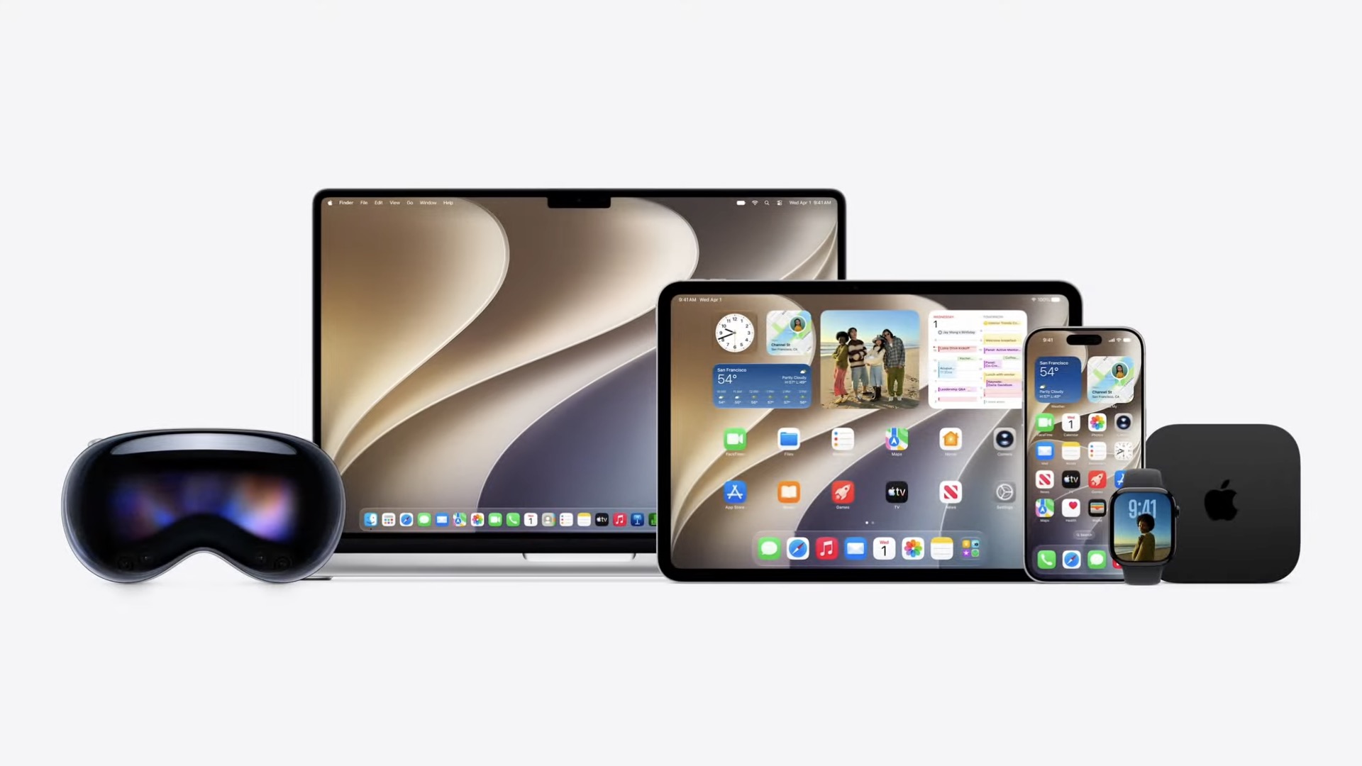 OS 27 on all Apple devices OS 27 running on Vision, Mac, iPad, iPhone, Apple Watch and Apple TV