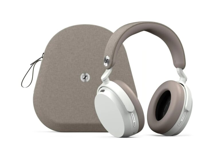 Sennheiser Momentum 5 headphones in white with case