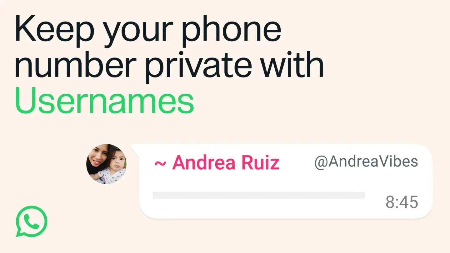 Username support in WhatsApp