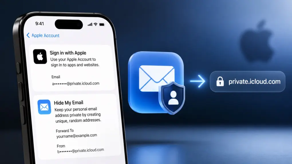 Hide my email and Sign in with Apple will use a unified domain.