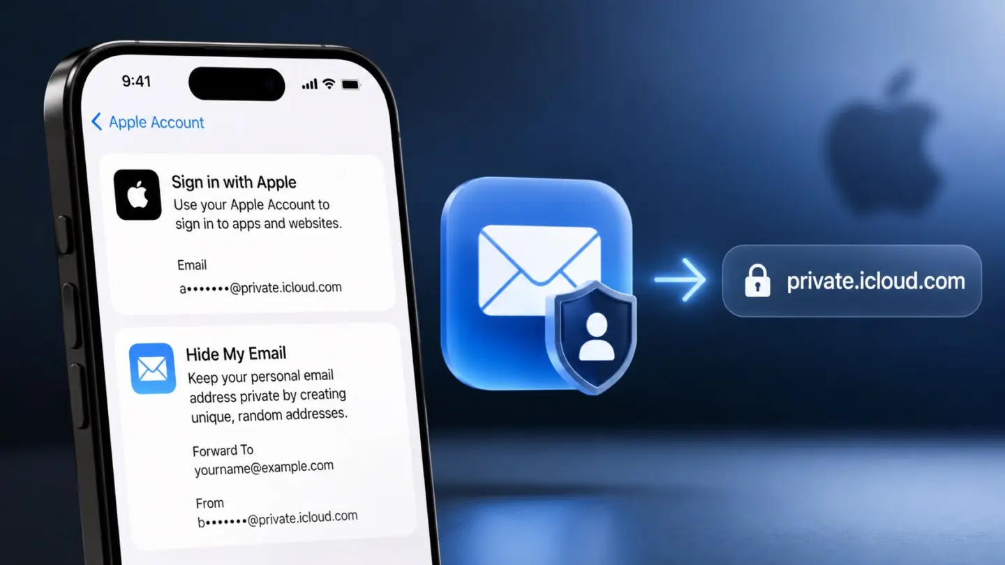 Hide my email and Sign in with Apple will use a unified domain.