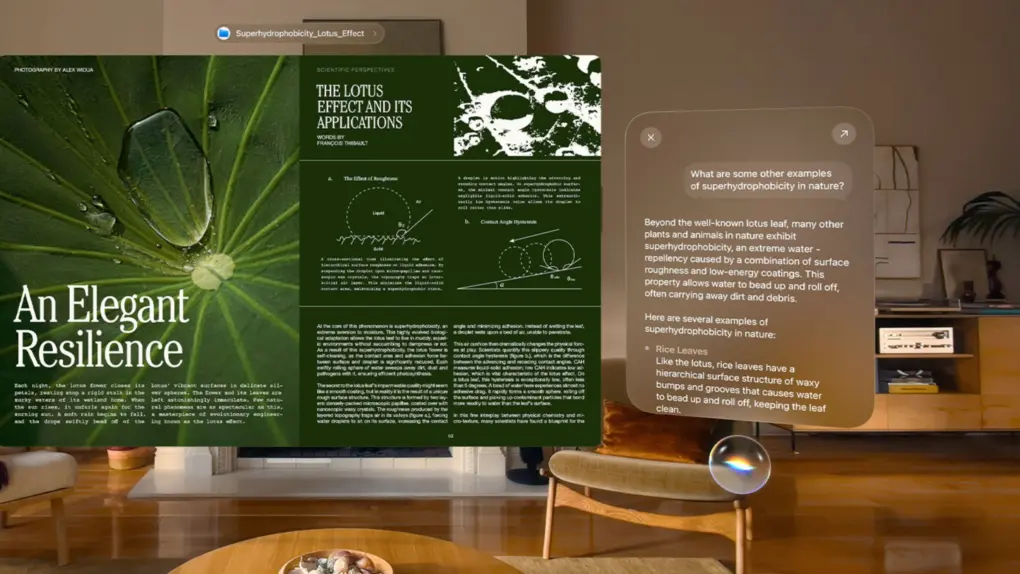 A photo of visionOS 27 used in a story about new features coming in 2026.