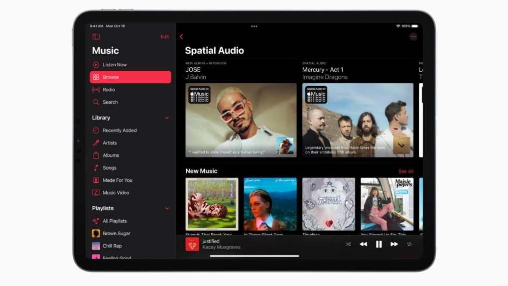 Image of an iPad with the Apple Music app on the screen, used to illustrate a story about price hikes