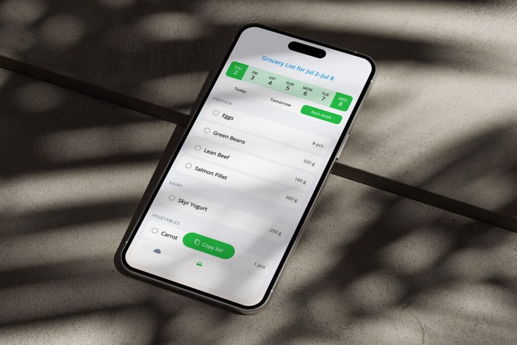 PlanEat AI app opened on an iPhone