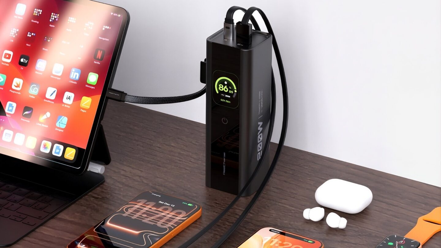 ReelCharge ReelPro 200W Power Bank review_05 ReelCharge ReelPro 200W Power Bank with iPad and iPhone