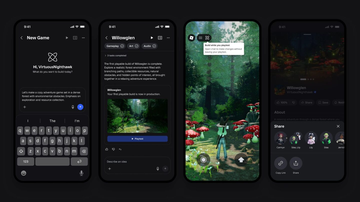 A picture of Roblox's AI game creator Build used in a story about the same.